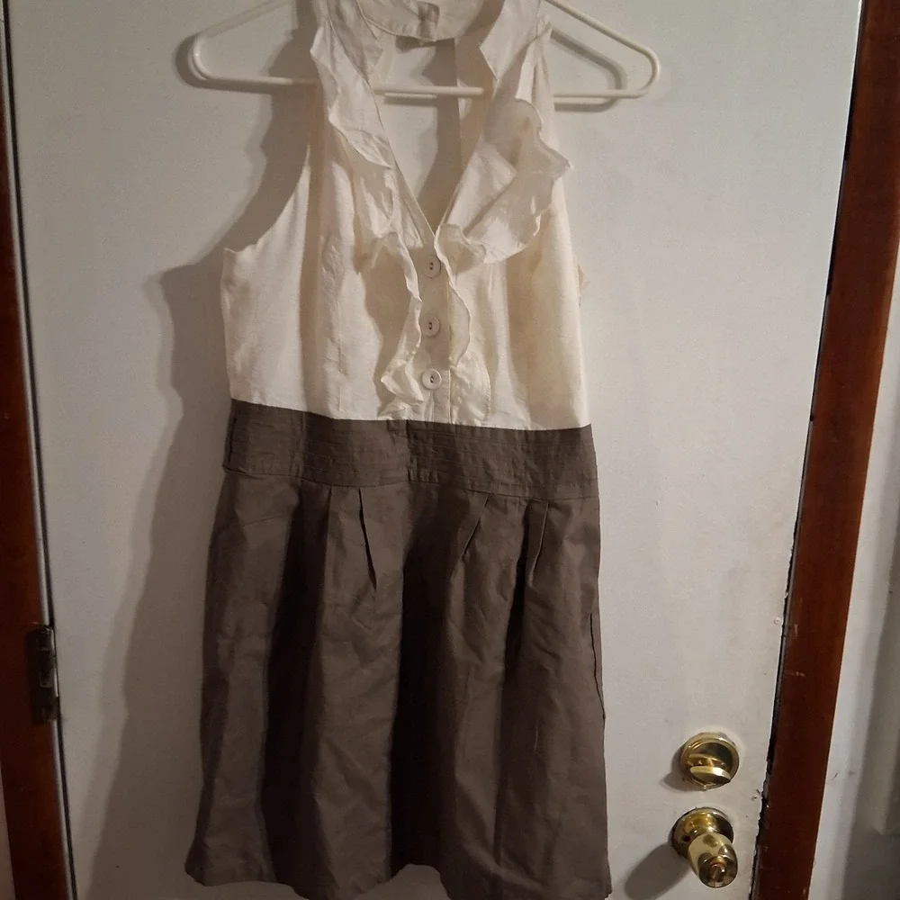 NWT Charlotte Russe Dress Ruffle Front Secretary ‎ L